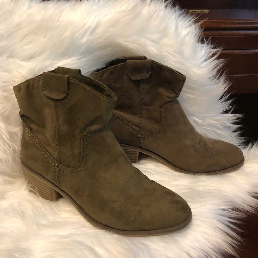 Merona Khaki Western Booties